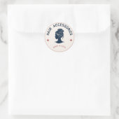 Haarschnitt-Aufkleber Runder Aufkleber (Tasche)