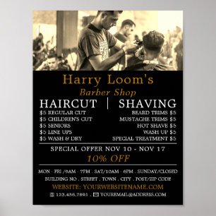 Haarschnitt, Männerwerbung Poster