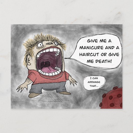 Haarschnitt oder die! postkarte (Vorderseite)