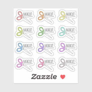 Haarschnitt Scheren Haarsalon Erinnerung Bujo Plan Aufkleber