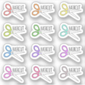 Haarschnitt Scheren Haarsalon Erinnerung Bujo Plan Aufkleber (Vorderseite)