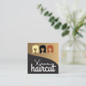 Haarschnitt von Stylist Barber Quadratische Visitenkarte (Stehend Vorderseite)