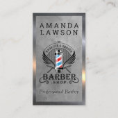 Haarschnitte und Shaves | Barber Pole Visitenkarte (Vorderseite)