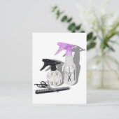 HaarschnittSprayFlasche060910Schatten Postkarte (Stehend Vorderseite)