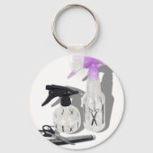 HaarschnittSprayFlasche060910Schatten Schlüsselanhänger (Vorderseite)