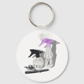 HaarschnittSprayFlasche060910Schatten Schlüsselanhänger (Vorderseite)