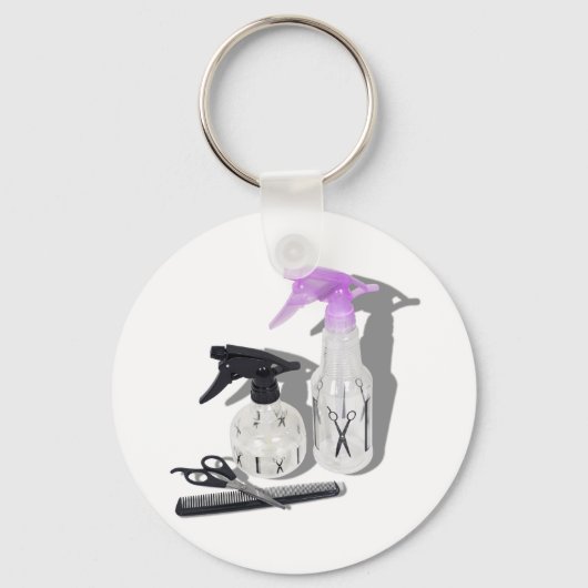 HaarschnittSprayFlasche060910Schatten Schlüsselanhänger (Vorderseite)