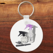 HaarschnittSprayFlasche060910Schatten Schlüsselanhänger (Vorderseite)