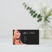 HAARSCHÖNHEIT MAKEUP KÜNSTLER COSMETICS MONOGRAMM VISITENKARTE (Stehend Vorderseite)