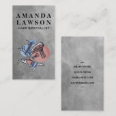 Haarspezialist | Stilvolle Tools Visitenkarte (Vorne/Hinten)