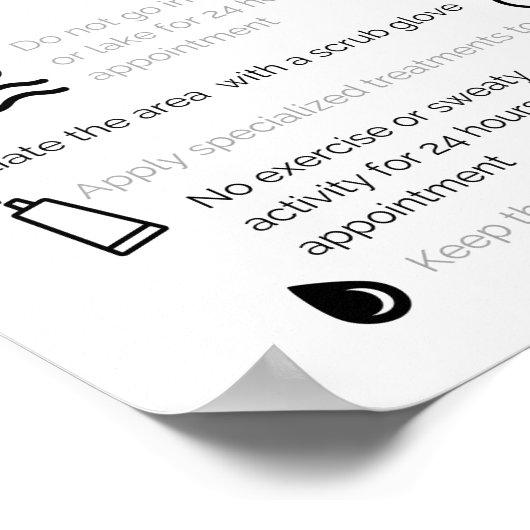 Haarspitzen und Vorbeugung Poster (Ecke)