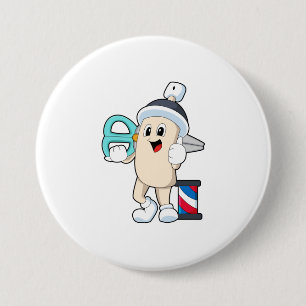 Haarspray als Friseur mit Schere Button