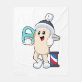 Haarspray als Friseur mit Schere Fleecedecke (Vorderseite)