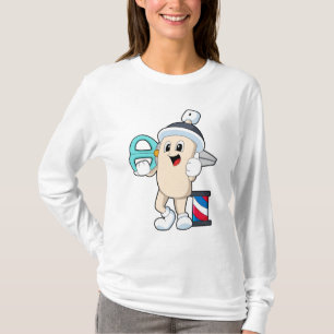 Haarspray als Friseur mit Schere T-Shirt