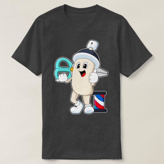 Haarspray als Friseur mit Schere T-Shirt (Design vorne)