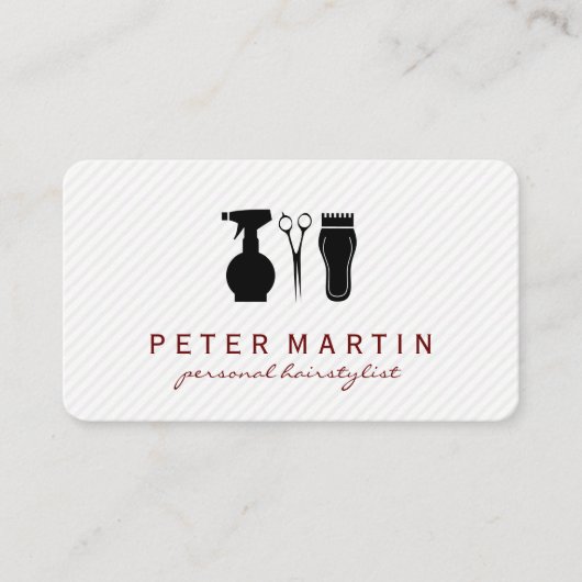 Haarspray, Flasche, Schafe, Klettergurte Visitenkarte (Vorderseite)