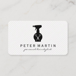 Haarspray Flasche und Schafe Visitenkarte