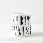 Haarstiftwerkzeuge zeichnen die Kaffeemaschine aus Kaffeetasse (Mittel)