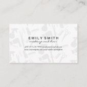 Haarstil-Tools mit Kiss Gold Lux Monogram Visitenkarte (Rückseite)