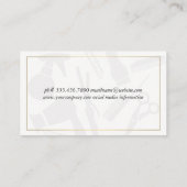 Haarstil und Makeup-Künstler Visitenkarte (Rückseite)