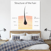 Haarstruktur Leinwanddruck (Insitu (Schlafzimmer))