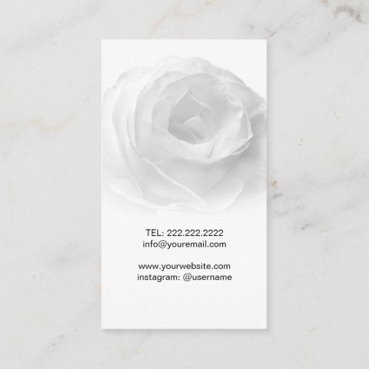 Haarstühle Antique Schere & Rose Schönheitssalon Visitenkarte (Rückseite)