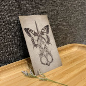 Haarstühle Antique Schere & Schmetterling Vintag Visitenkarte