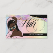 Haarstühle, Braids, Locations, Salon, Logo-Bus Visitenkarte (Vorderseite)