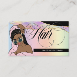 Haarstühle, Braids, Locations, Salon, Logo-Bus Visitenkarte