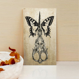 Haarstühle Elegant Schmetterling & Schere Vintag Visitenkarte