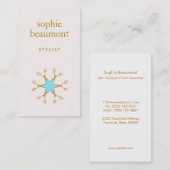 Haarstühle, Friseursalon, Scheren Logo 2 Visitenkarte (Vorne/Hinten)