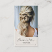 Haarstühle Modernes Foto Empfehlungskarte (Vorderseite)