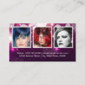 Haarstühle Rosa Glitzer Sparkone Fotos Visitenkarte (Rückseite)