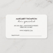 Haarstühle Streifen Terminkarte (Rückseite)