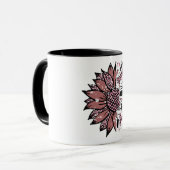 Haarstühle und Sonnenblumen aus rosa Leopard Tasse (Vorderseite Links)