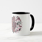 Haarstühle und Sonnenblumen aus rosa Leopard Tasse (VorderseiteRechts)