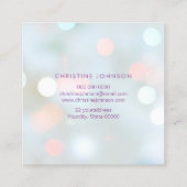 ・ Haarstylist bokeh Quadratische Visitenkarte (Rückseite)