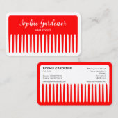 Haarstylist - Comb - #FF000 (rot) Visitenkarte (Vorne/Hinten)