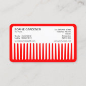 Haarstylist - Comb - #FF000 (rot) Visitenkarte (Rückseite)