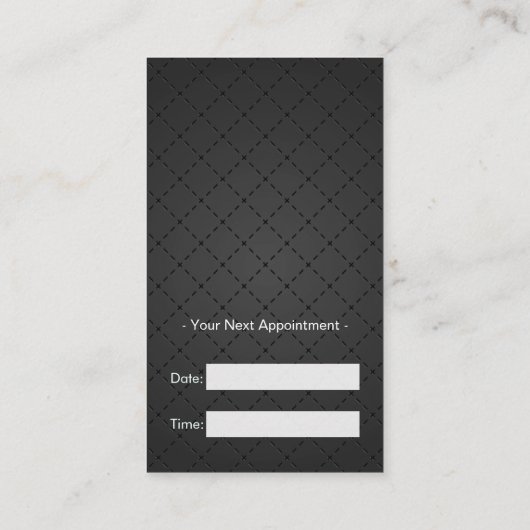 Haarstylist Ernennung - Retro Schwarz und Weiß Terminkarte (Rückseite)