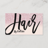 Haarstylist Girly Pink Glitzer Ombre Typografie Visitenkarte (Vorderseite)