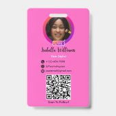 Haarstylist Instagram QR CODE Ausweis (Rückseite)