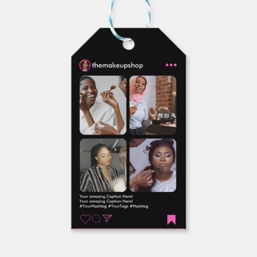 Haarstylist Instagram QR CODE Geschenkanhänger (Vorderseite)