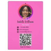 Haarstylist Instagram QR CODE Klemmbrett (Rückseite)