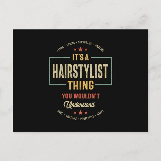 Haarstylist Job Titel Männer Frauen Geschenk Postkarte (Vorderseite)