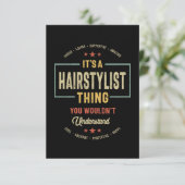 Haarstylist Job Titel Männer Frauen Geschenk RSVP Karte (Stehend Vorderseite)