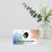Haarstylist Shears | Wasserfarbe Treuekarte (Stehend Vorderseite)