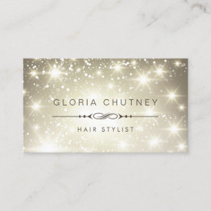 Haarstylist - Sparkling Bokeh Glitzer Visitenkarte