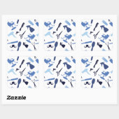 Haarstylist-Tools Quadratischer Aufkleber (Blatt)