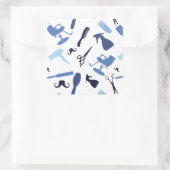 Haarstylist-Tools Quadratischer Aufkleber (Tasche)